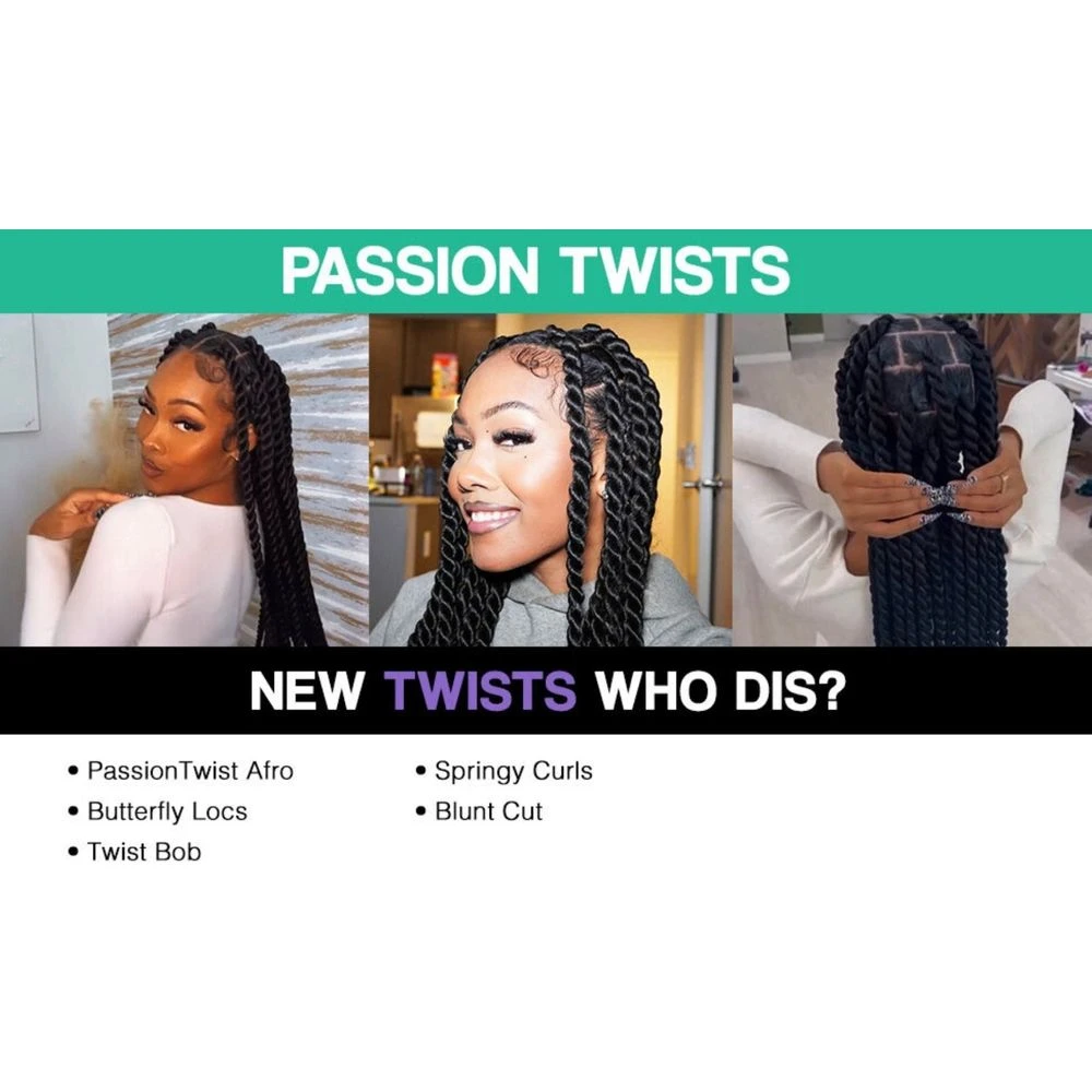 Darling Passion Twist Crochet Hair Extensions 2X Pack 24" 6 Darling Passion Twist Crochet Hair Extensions 2X Pack 24" - Image 4