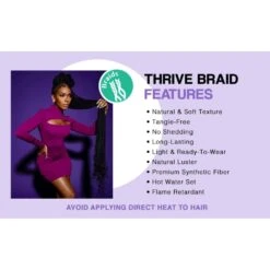 Darling Pre-Stretched Thrive Braid 3X Pack -Beauty Exchanges darling pre stretched thrive braid 3x pack 281745