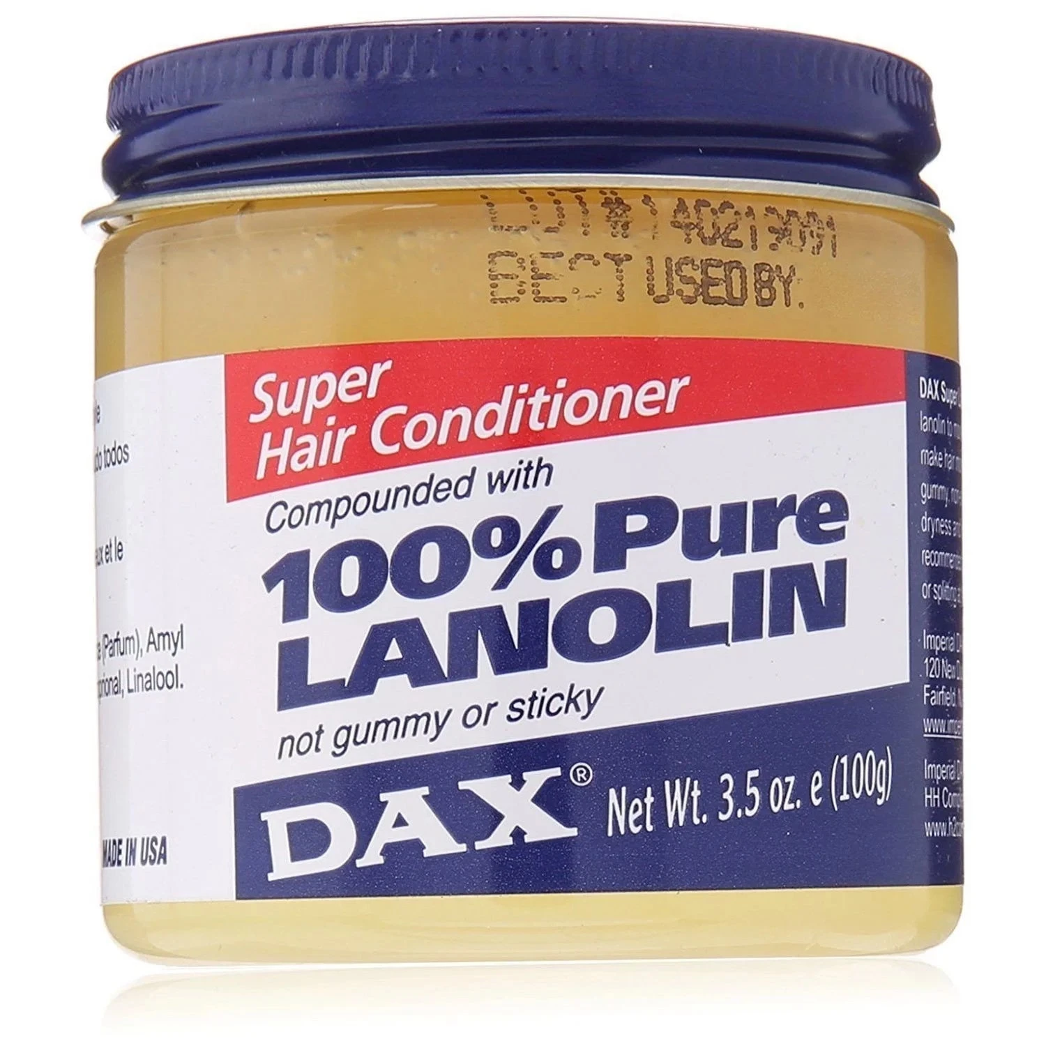 DAX 100% Pure Lanolin – Skin & Hair Moisturizer – 3.5 Oz & 7.5 Oz 3 DAX 100% Pure Lanolin – Skin & Hair Moisturizer – 3.5 Oz & 7.5 Oz