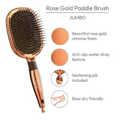 Red By Kiss Rose Gold Brush – Jumbo Paddle -Beauty Exchanges ddd