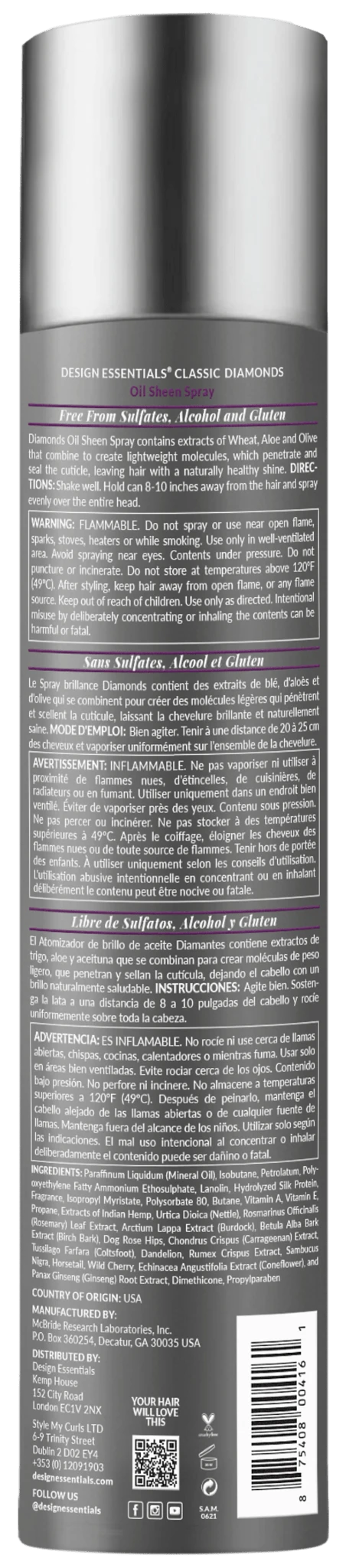 Design Essentials DIAMONDS Oil Sheen Spray – 10 Oz 4 Design Essentials DIAMONDS Oil Sheen Spray – 10 Oz - Image 2