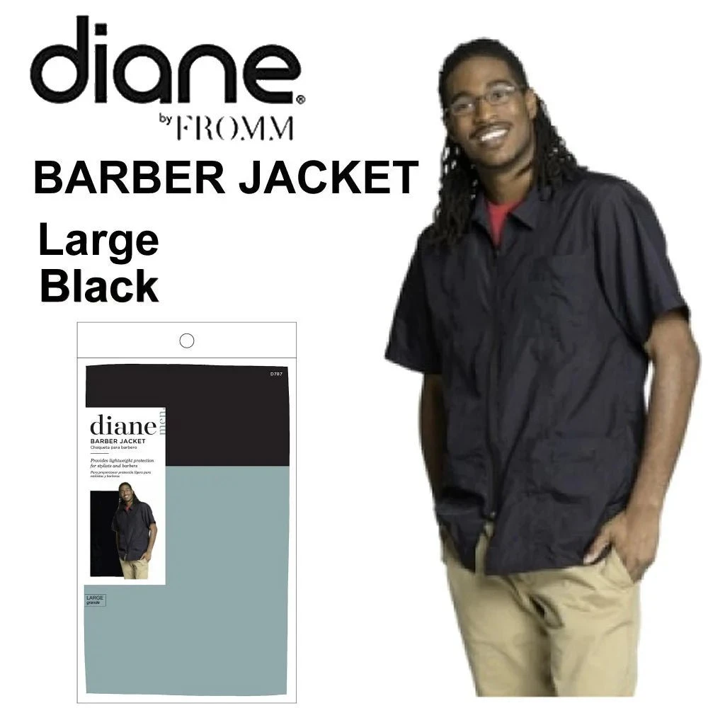 Fromm Diane Men’s Barber Jacket – Lightweight, Zippered Grooming Wear 4 Fromm Diane Men’s Barber Jacket – Lightweight, Zippered Grooming Wear - Image 2