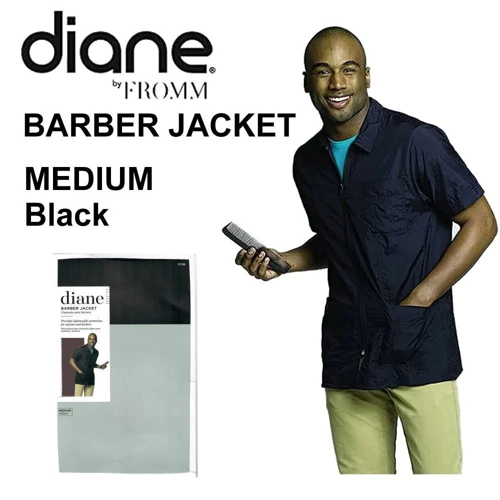 Fromm Diane Men’s Barber Jacket – Lightweight, Zippered Grooming Wear 3 Fromm Diane Men’s Barber Jacket – Lightweight, Zippered Grooming Wear