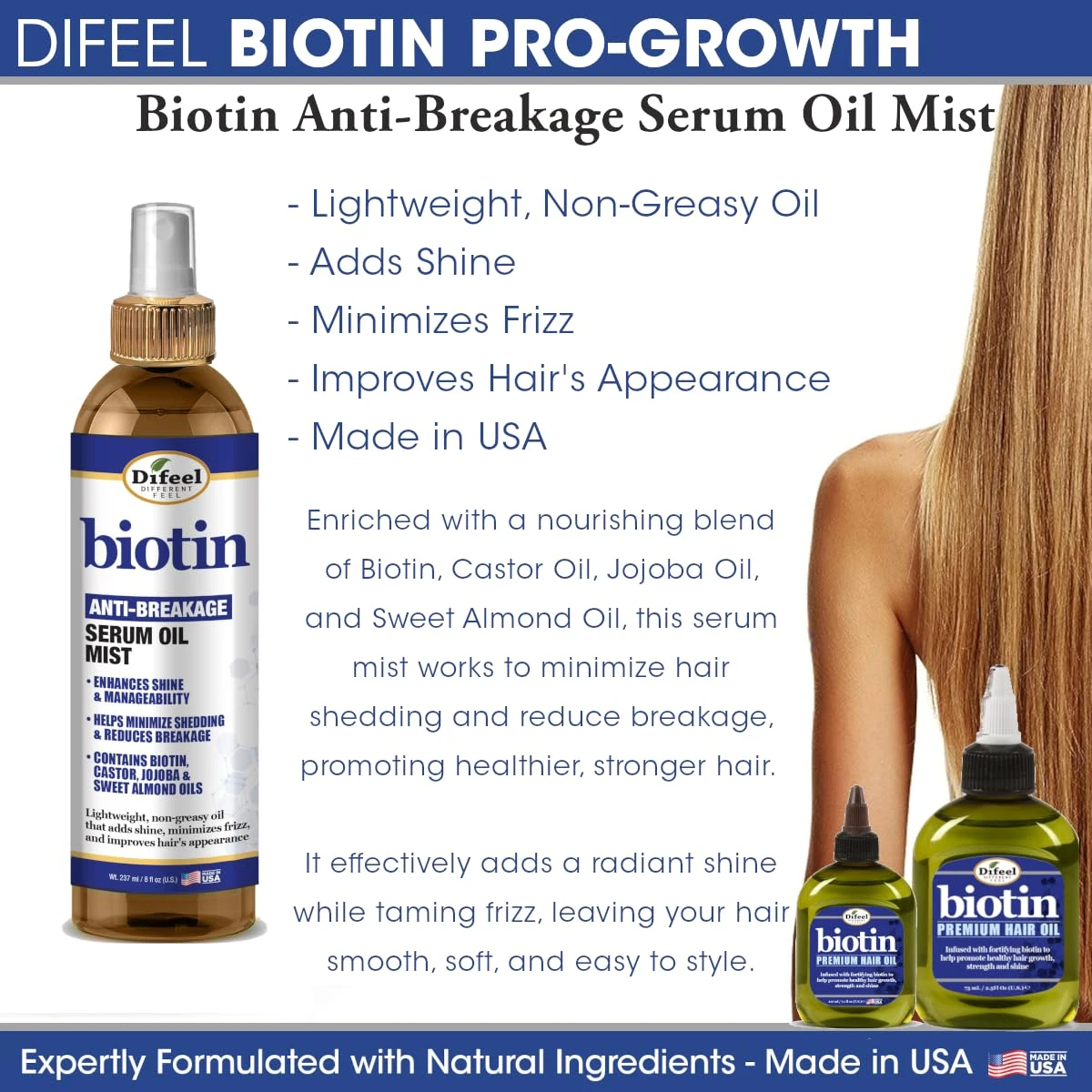 Difeel Biotin Anti-Breakage Serum Oil Mist 8 Oz 6 Difeel Biotin Anti-Breakage Serum Oil Mist 8 Oz - Image 4