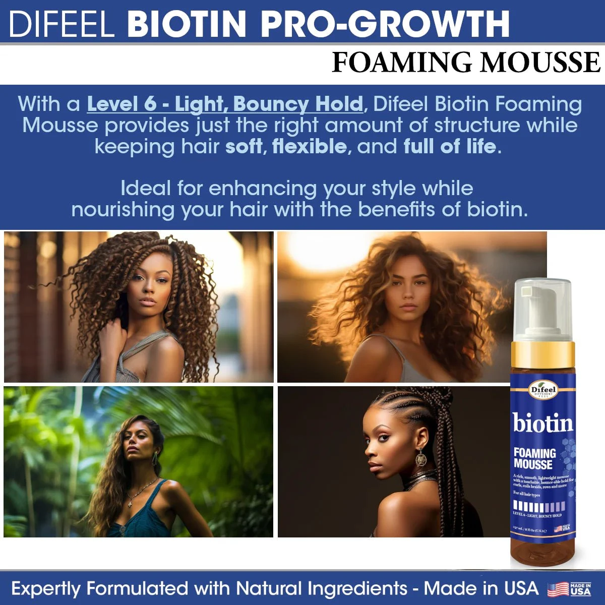 Difeel Foaming Hair Mousse – 8 Oz 6 Difeel Foaming Hair Mousse – 8 Oz - Image 4