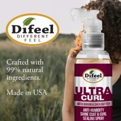 Difeel Ultra Curl Sealing Spray – Humidity-Proof Hair Treatment – 8 Oz -Beauty Exchanges difeel ultra curl sealing spray humidity proof hair treatment 8 oz 773818