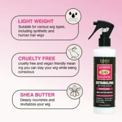 EBIN Wonder Wig Solution Detangling – 8.5 Oz & 10.01 Oz -Beauty Exchanges ebin wonder wig solution detangling 85 oz 1001 oz 415072