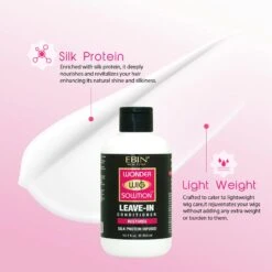 EBIN Wonder Wig Solution Leave-In Conditioner – 8.5 Oz & 10.01 Oz -Beauty Exchanges ebin wonder wig solution leave in conditioner 85 oz 1001 oz 569334