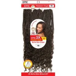 Epic Passion Style Synthetic Crochet - 3X Boho Box Braid 20"