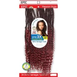 Epic Passion Style Synthetic Crochet - 3X Boho Senegal Twist 20"