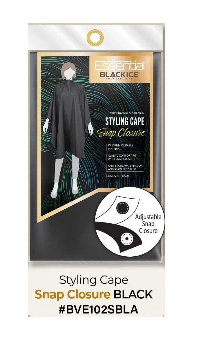 Essentials By Black Ice – All-Purpose Cape, Styling Cape, Makeup Cape & Apron 6 Essentials By Black Ice – All-Purpose Cape, Styling Cape, Makeup Cape & Apron - Image 4