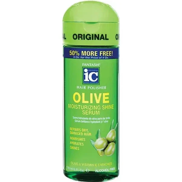 Fantasia IC Hair Polisher Olive Oil Moisturizing Shine Serum 6oz 3 Fantasia IC Hair Polisher Olive Oil Moisturizing Shine Serum 6oz