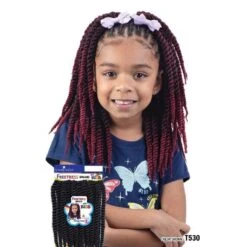Shake N Go Freetress 3X Synthetic Braid - Kids Jumbo Senegal Twist 9" -Beauty Exchanges freetress 3x kids jumbo senegal twist 9 pre twisted crochet twists for kids lightweight tangle free 213997