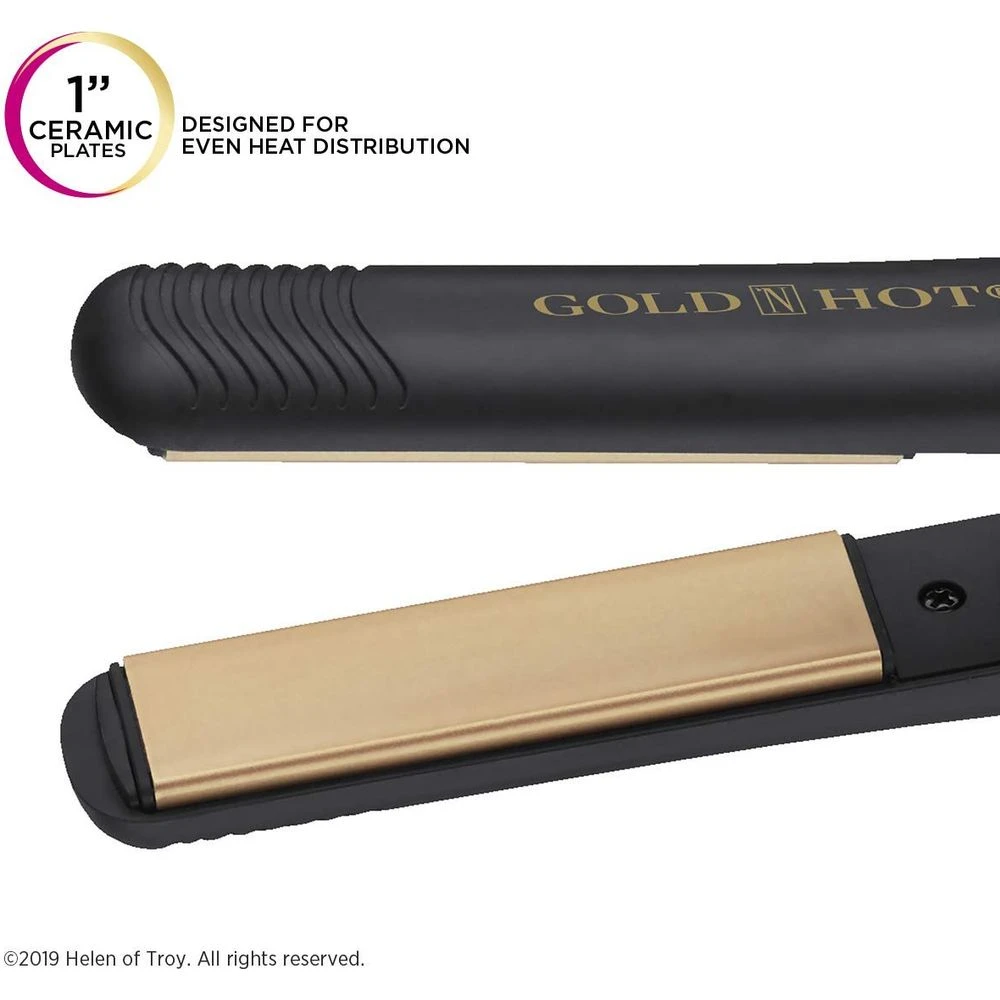 Gold N Hot Professional 1" Ceramic Tourmaline Straightening Iron 4 Gold N Hot Professional 1" Ceramic Tourmaline Straightening Iron - Image 2