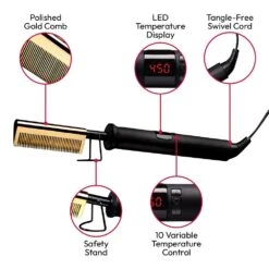 KISS Hot Beauty Double Sided Electric Pressing Comb 11 KISS Hot Beauty Double Sided Electric Pressing Comb -Beauty Exchanges hb double sided hot comb hc04 940623