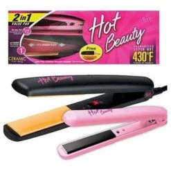 Hot Beauty 1875 Ceramic Combo Flat Iron 1/2" + 1"