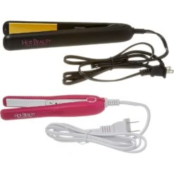 Hot Beauty Professional Ceramic Flat Irons – 2-in-1 Pack