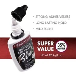 I-Envy By KISS Mega Hold False Eyelash Adhesive - 27.5g -Beauty Exchanges i envy by kiss mega hold false eyelash adhesive black clear strong long lasting hold for individual cluster lashes 275g 675969