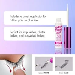 I-Envy By KISS Super Strong Hold 3D Strip Lash Glue - 5g 15 I-Envy By KISS Super Strong Hold 3D Strip Lash Glue - 5g -Beauty Exchanges i envy by kiss super strong hold 3d strip lash glue black clear waterproof latex free odor free 5g easy brush on for sensitive eyes 439617