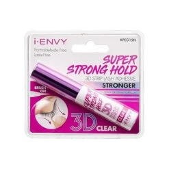 I-Envy By KISS Super Strong Hold 3D Strip Lash Glue - 5g 14 I-Envy By KISS Super Strong Hold 3D Strip Lash Glue - 5g -Beauty Exchanges i envy by kiss super strong hold 3d strip lash glue black clear waterproof latex free odor free 5g easy brush on for sensitive eyes 636317