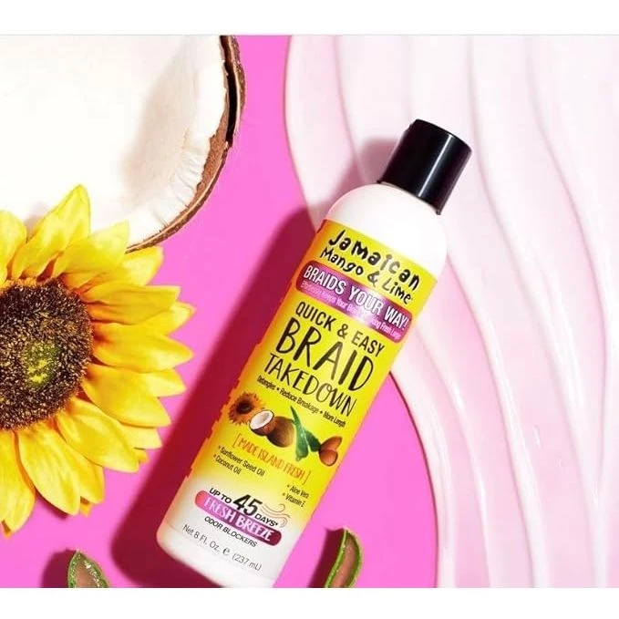 Jamaican Mango & Lime Braid Your Way Braid Takedown - Detangler 8oz 6 Jamaican Mango & Lime Braid Your Way Braid Takedown - Detangler 8oz - Image 4