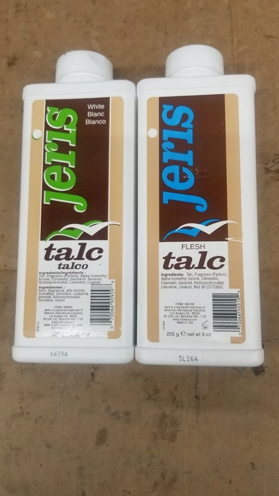 Jeris Talc Powder Collection – White Blanch & Flesh - 9 Oz 3 Jeris Talc Powder Collection – White Blanch & Flesh - 9 Oz