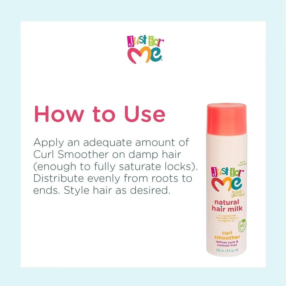 Just For Me Hair Milk Curl Smoother Hair Styler – 8 Oz 5 Just For Me Hair Milk Curl Smoother Hair Styler – 8 Oz - Image 3