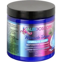 Kaleidoscope Miracle Drops 3 Minute Hair Mask - Coconut Milk Castor Oil 8 Oz 7 Kaleidoscope Miracle Drops 3 Minute Hair Mask - Coconut Milk Castor Oil 8 Oz -Beauty Exchanges kaleidoscope miracle drops 3 minute mask all hair type moisturizing coconut milk jamaican black castor oil aloe vera 8oz 743643