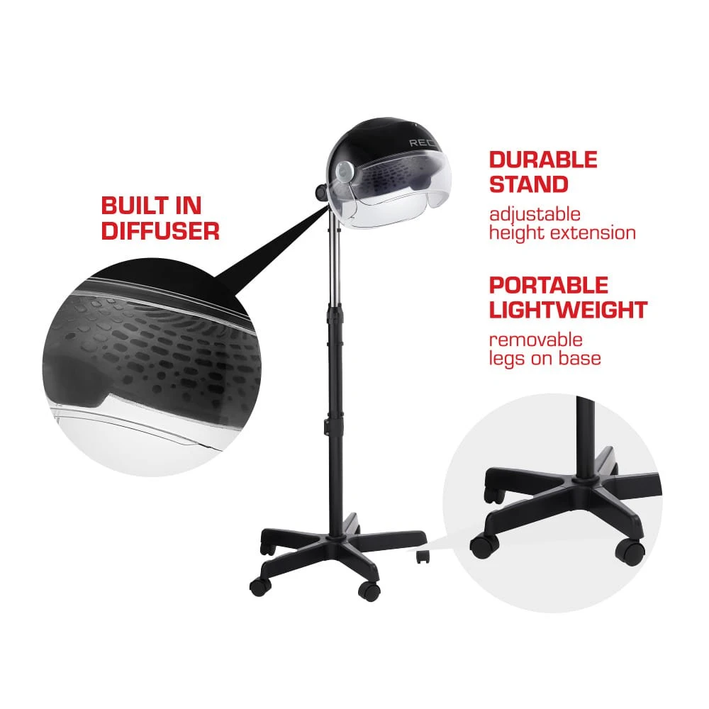 Kiss Red Pro 3000 Ceramic Stand Hood Dryer 6 Kiss Red Pro 3000 Ceramic Stand Hood Dryer - Image 4