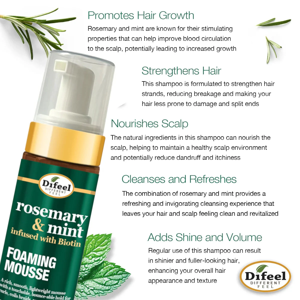 Difeel Foaming Hair Mousse – 8 Oz 13 Difeel Foaming Hair Mousse – 8 Oz - Image 11