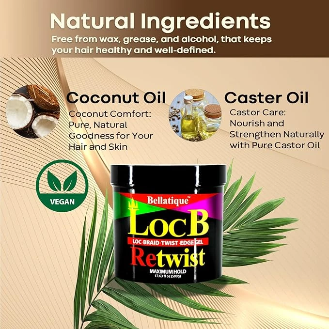 Loc B Retwist & Edge Gel – 48HR Hold For Locs 8 Loc B Retwist & Edge Gel – 48HR Hold For Locs - Image 6