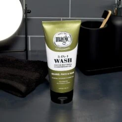 Magic Grooming 3-in-1 Wash – Cleanses Hair, Face & Beard In One Step 6.8 Oz -Beauty Exchanges magic grooming 3 in 1 wash cleanses hair face beard in one step 68 oz 103311