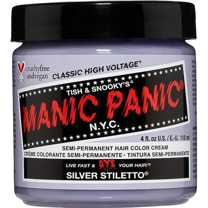Manic Panic Silver Stiletto Hair Toner Semi Permanent Hair Dye 4oz 3 Manic Panic Silver Stiletto Hair Toner Semi Permanent Hair Dye 4oz