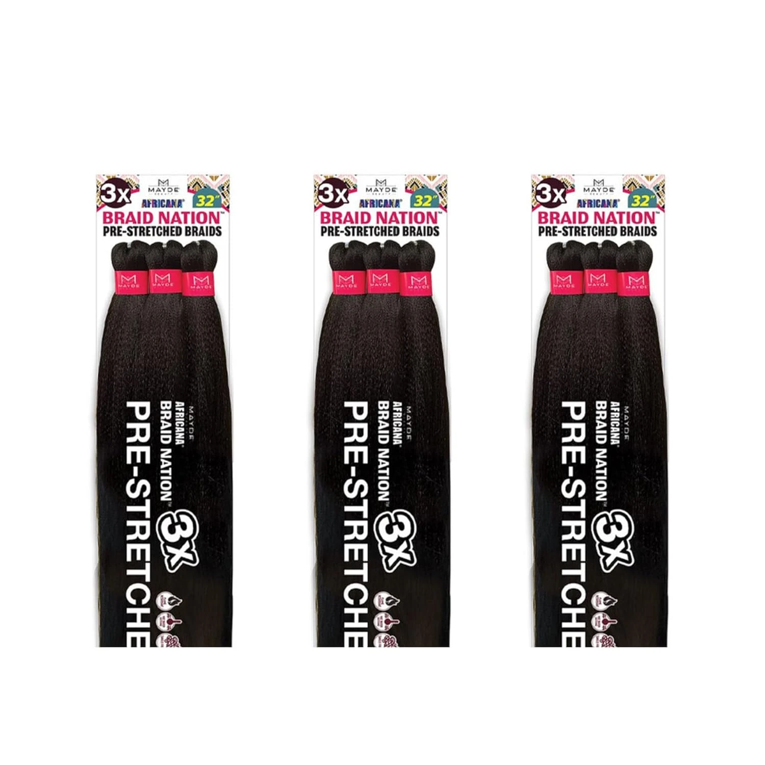 Mayde Beauty Synthetic Braiding Hair – 3X Braid Nation 32″ 5 Mayde Beauty Synthetic Braiding Hair – 3X Braid Nation 32″ - Image 3