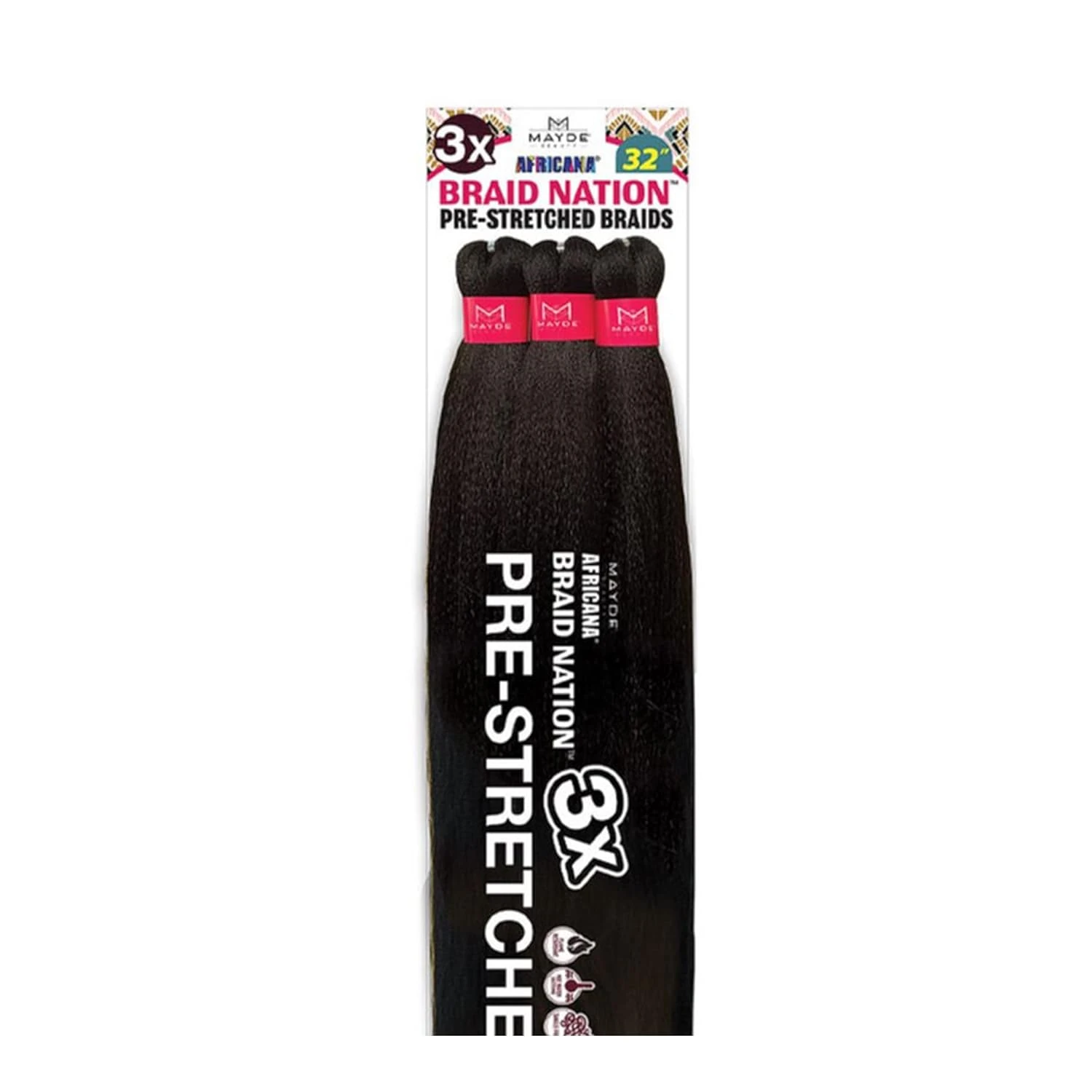 Mayde Beauty Synthetic Braiding Hair – 3X Braid Nation 32″ 4 Mayde Beauty Synthetic Braiding Hair – 3X Braid Nation 32″ - Image 2