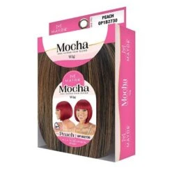 Mayde Mocha 100% Human Hair Wig – Peach -Beauty Exchanges mayde mocha 100 human hair wig peach soft curls everyday sweetness 897283
