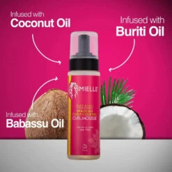 Mielle Babassu Brazilian Curly Cocktail Curl Mousse 7.5oz -Beauty Exchanges mielle babassu brazilian curly cocktail curl mousse 75oz 266110