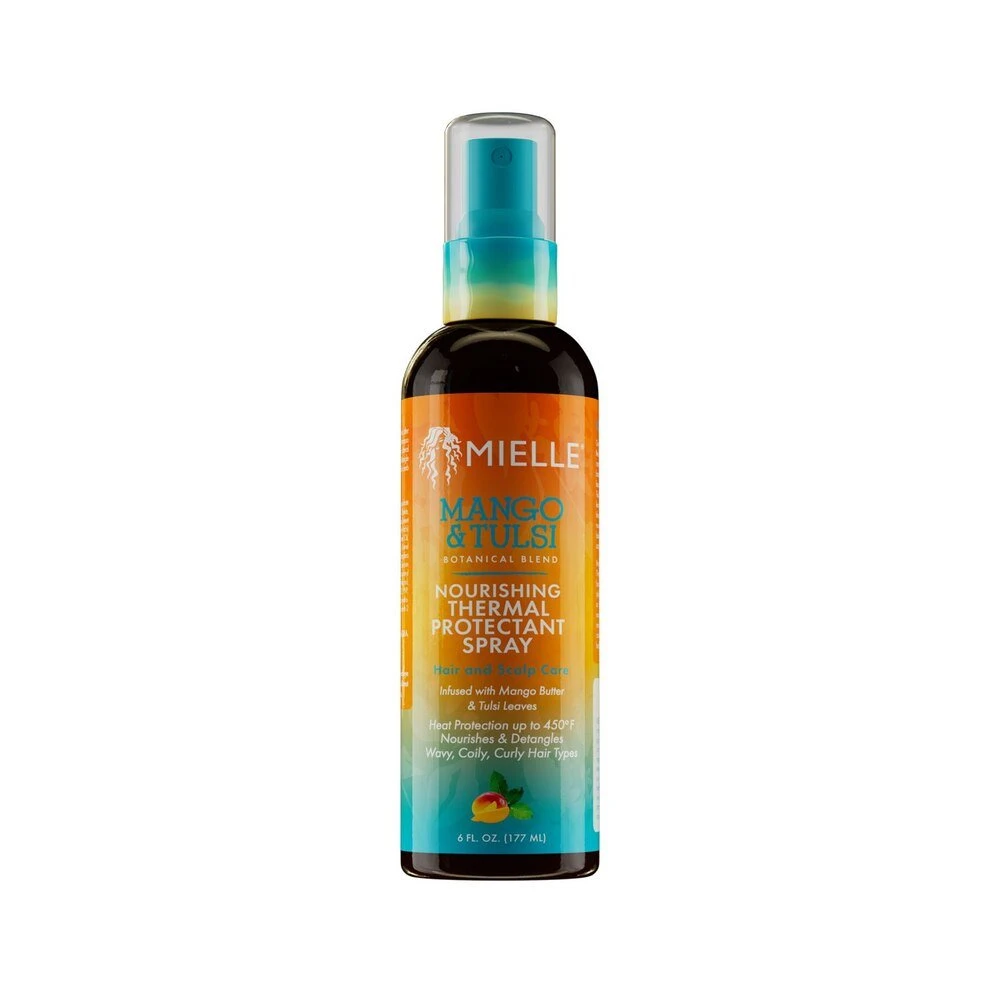 Mielle Mango & Tulsi Thermal Protectant Spray – 6 Oz 4 Mielle Mango & Tulsi Thermal Protectant Spray – 6 Oz - Image 2
