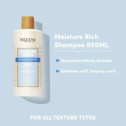 Mizani Moisture Fusion Shampoo - Hydrating For Curly Hair 16.9oz 11 Mizani Moisture Fusion Shampoo - Hydrating For Curly Hair 16.9oz -Beauty Exchanges mizani moisture fusion moisture rich shampoo hydrating shampoo for curly hair 169oz 426387