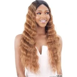 Model Model 5" Lace To Lace Synthetic Lace Front Wig - Triple Barrel Curl 020