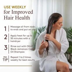 OKAY 100% Pure Castor Oil - Black Jamaican & Black Haitian Variants - 4oz -Beauty Exchanges okay 100 pure castor oil 2 variants black jamaican black haitian oil of palma christi 4oz 737944