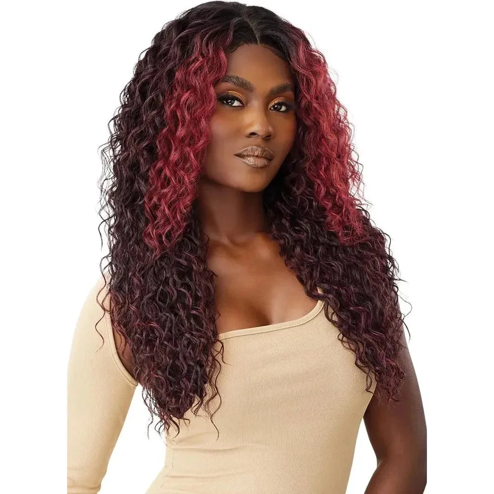 Outre 100% Human Hair Blend 5x5 HD Lace Closure Wig - Malaysian Deep 26" 4 Outre 100% Human Hair Blend 5x5 HD Lace Closure Wig - Malaysian Deep 26" - Image 2