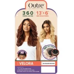Outre 360 100% Human Hair Blend Lace Front Wig - Velora -Beauty Exchanges outre 360 100 human hair blend lace front wig velora 158879