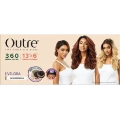 Outre 360 100% Human Hair Blend Lace Front Wig - Velora -Beauty Exchanges outre 360 100 human hair blend lace front wig velora 167756