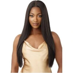 Outre 5x5 Lace Closure Wig 100% Human Hair Blend Wig - YAKI STRAIGHT 26"