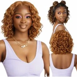 Outre Airtied 100% Fully Hand-Tied Human Hair Blend HD Lace Wig - Loose Deep 12"