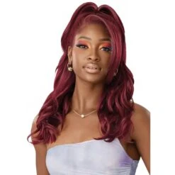 Outre Airtied 100% Fully Hand-Tied Human Hair Blend HD Lace Wig - Natural Wave 20" -Beauty Exchanges outre airtied 100 fully hand tied human hair blend hd lace wig natural wave 20 545493