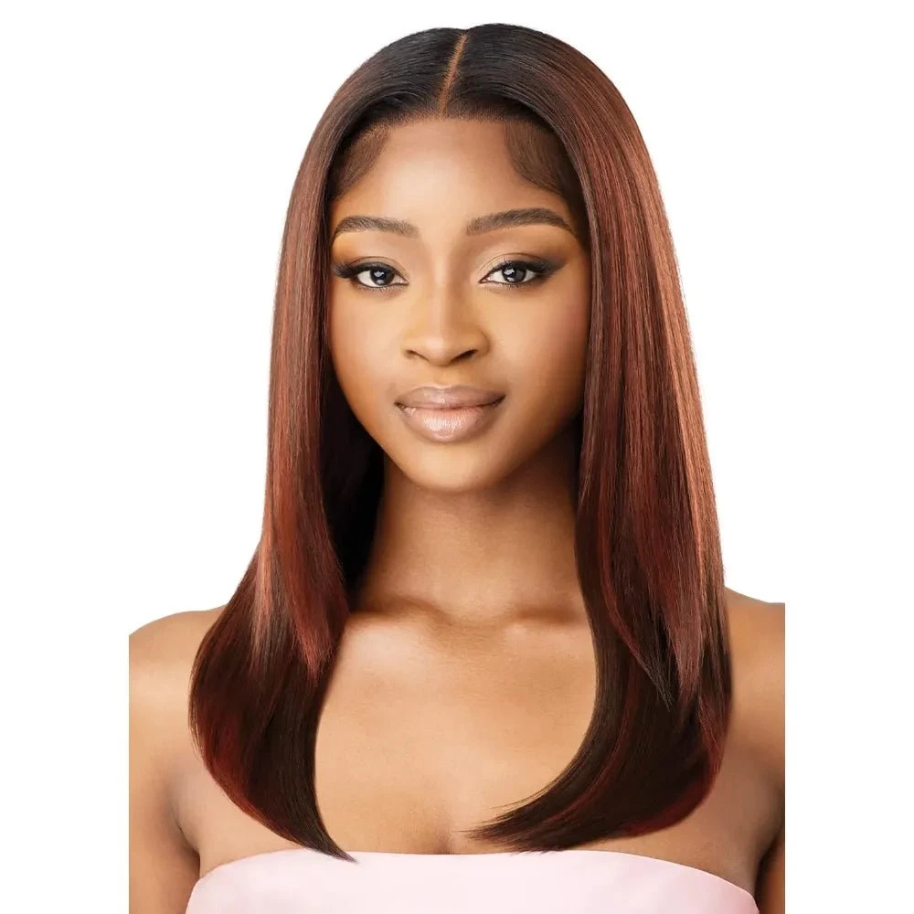 Outre Airtied 100% Fully Hand-Tied Human Hair Blend HD Lace Wig - Sleek Yaki 20" 3 Outre Airtied 100% Fully Hand-Tied Human Hair Blend HD Lace Wig - Sleek Yaki 20"