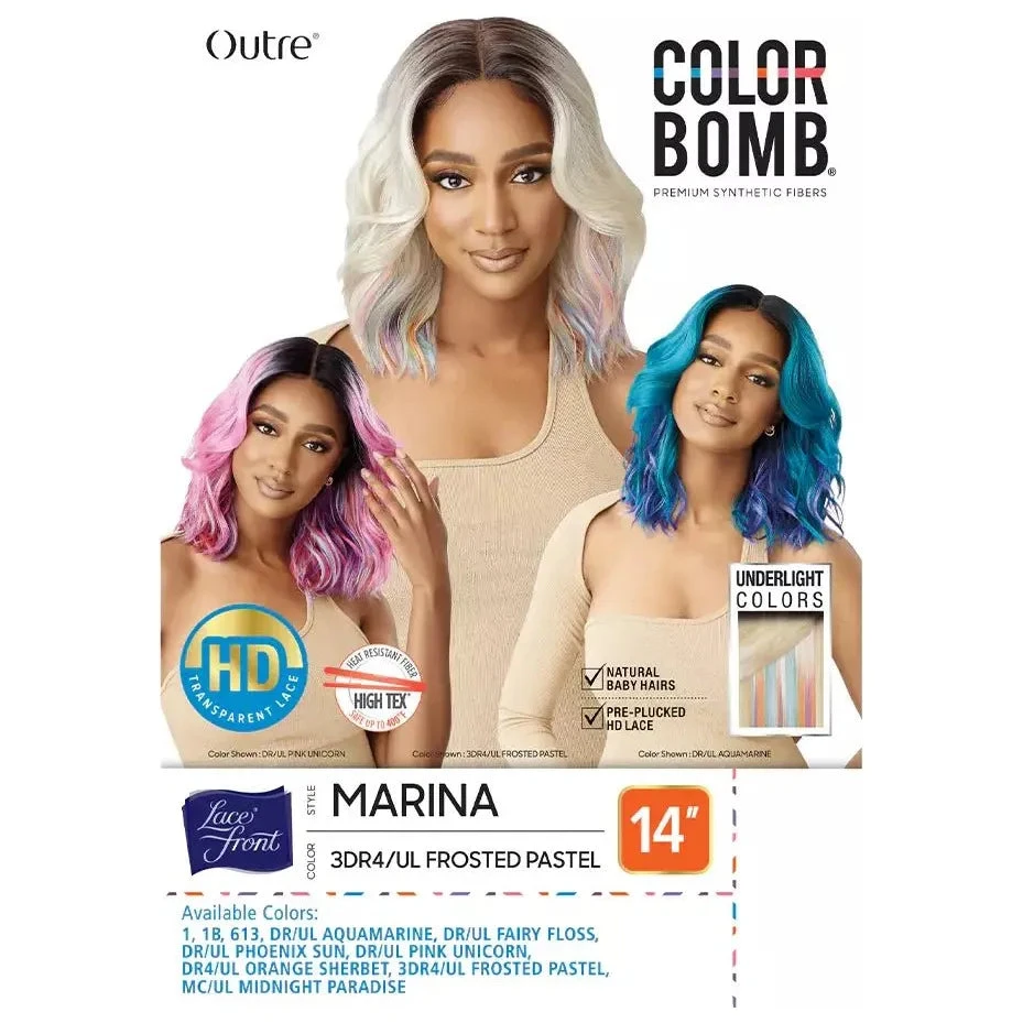 Outre Color Bomb Synthetic HD Lace Front Wig - Marina 12 Outre Color Bomb Synthetic HD Lace Front Wig - Marina - Image 10