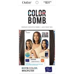 Outre Color Bomb Synthetic HD Lace Front Wig - Savina -Beauty Exchanges outre color bomb synthetic hd lace front wig savina 459481